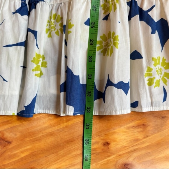 ZARA Floral Puff Sleeve Tiered Dress - Size 13-14 (164 cm) - Navy & Lime Flowers - Picture 8 of 10